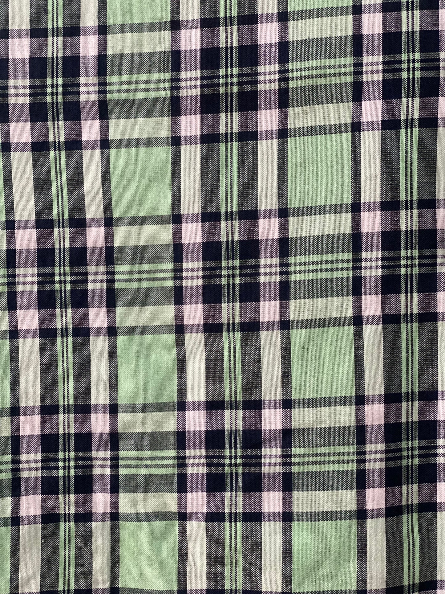 Fabric Checkered Green, Black & White (FAB 12)