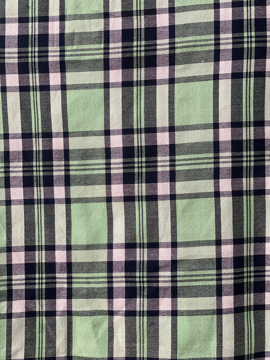 Fabric Checkered Green, Black & White (FAB 12)